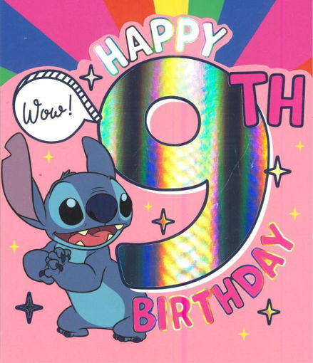 Picture of HAPPY 9TH BIRTHDAY - STITCH BIRTHDAY CARD